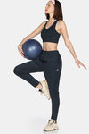 Zelocity Medium Impact Quick Dry Sports Bra with Removable Padding - Collegiate Blue — thumbnail 4